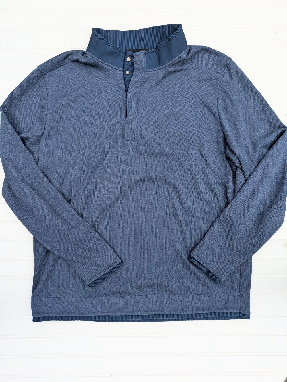 Under Armour Navy Quarter Snap Ribbed Golf Pullover